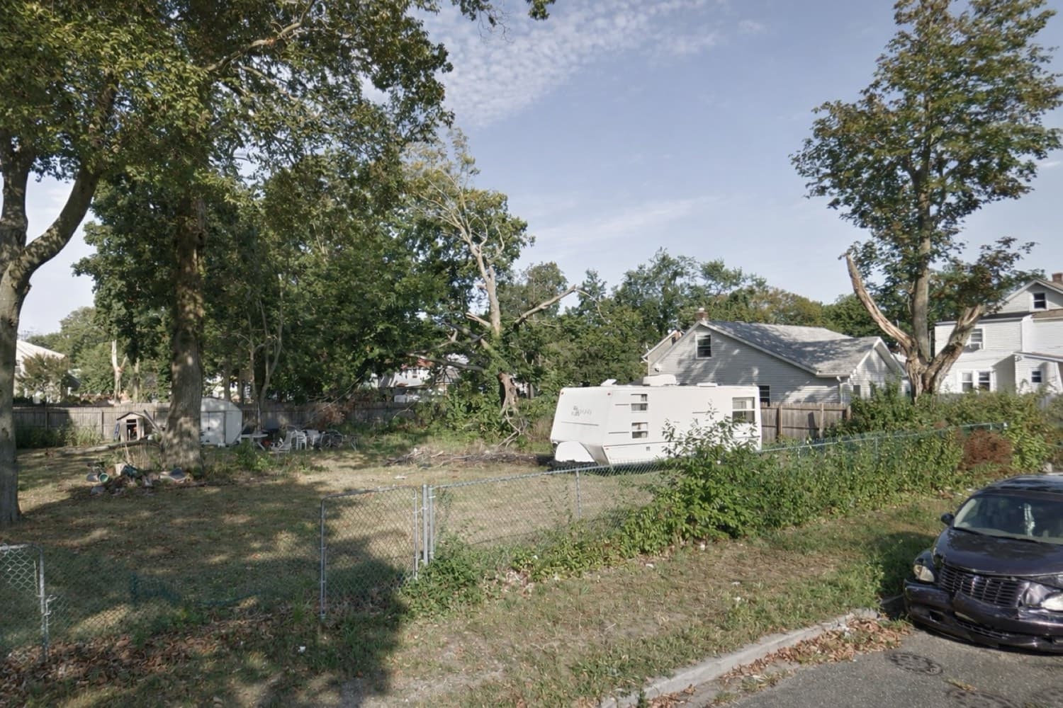 New construction home built on a subdivided vacant lot in Nassau County, NY