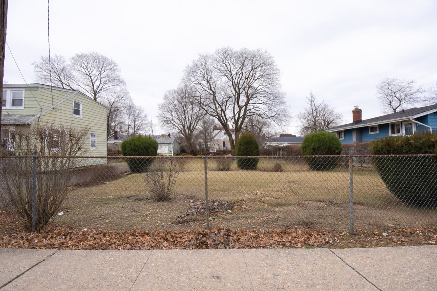 New home built on a subdivided backyard lot in Nassau County, Long Island